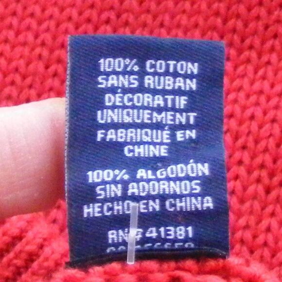 new CHAP Sweater, XL, Pullover, Red-Orange, Zip, Long sleeves, Cotton - Picture 11 of 12